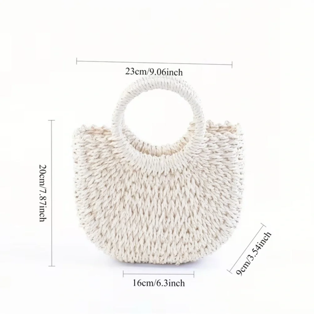Elegant Tan Woven Tote Bag - Picture 2 of 2